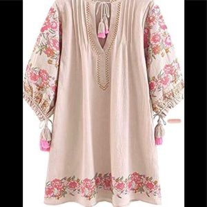 NWT Beige Boho summer Dress